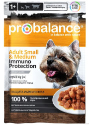 Пресервы ProBalance Dog Immuno Adult Small&Medium, 85г × 25шт