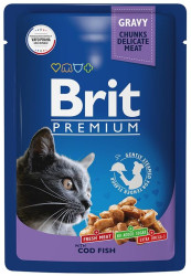 Brit Premium Cat Pouches (Треска), 85г × 14шт