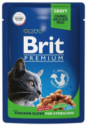 Brit Premium Cat Pouches for Sterilised (Курица) 85г