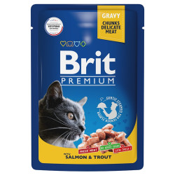 Brit Premium Cat Pouches (Лосось, форель) 85г
