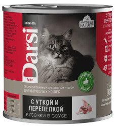 Darsi Консервы для кошек (Утка, перепелка), 250г × 12шт