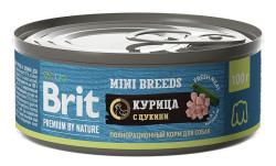 Brit Premium by Nature консервы для собак мелких пород (Курица и цукини) 100г