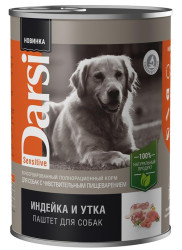 Darsi Консервы для собак с чувствительным пищеварением (Индейка и утка) 410г