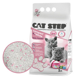 Cat Step Compact White Baby Powder 5л