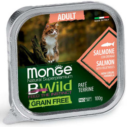 Консервы Monge Cat BWild Salmon/vegetables, 100г × 16шт
