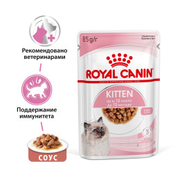 Royal Canin Kitten Gravy кусочки в соусе, 85г х 12шт- фото