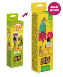  RIO Sticks Для волн. попугаев и экзотов (Троп. фрукты), 2х40 г